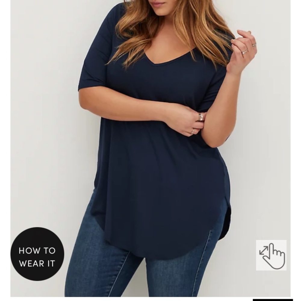 Torrid Favorite Tunic-Super soft, Navy